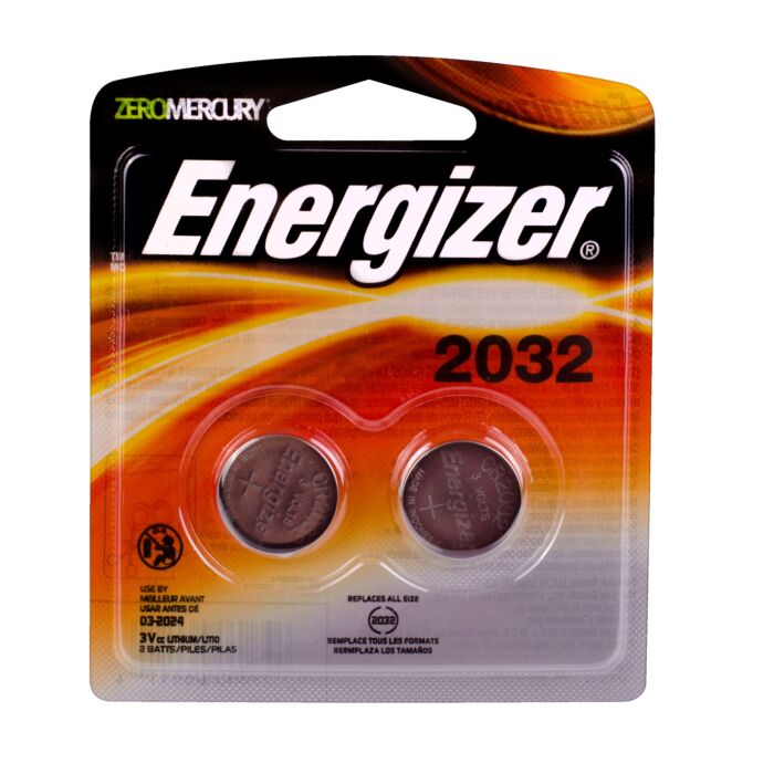 Energizer 2032 Batteries (2 Pack), 3V Lithium Coin Batteries