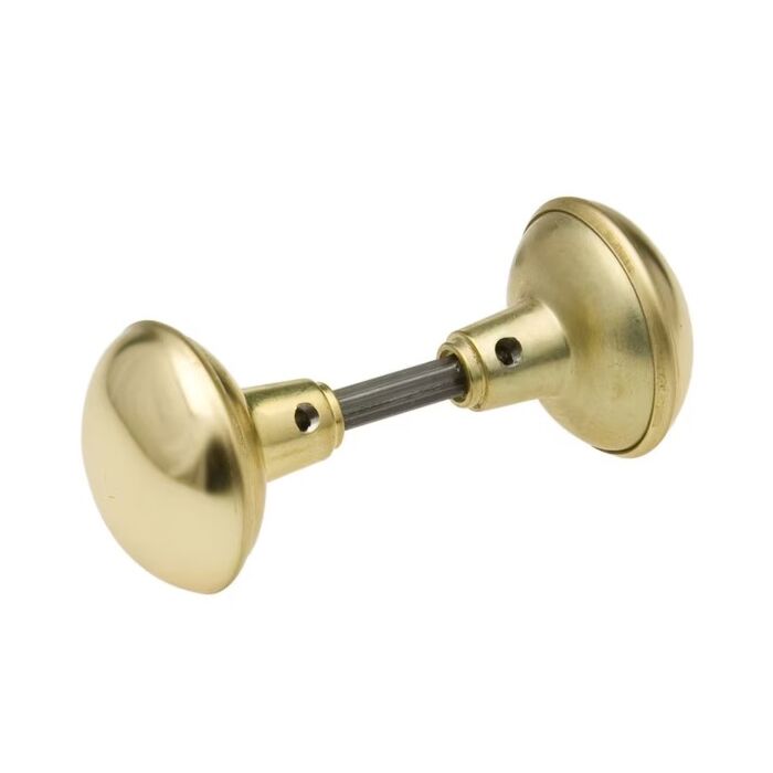 PRIME-LINE Defender Security Polished Brass Hall & Closet Door Knob
