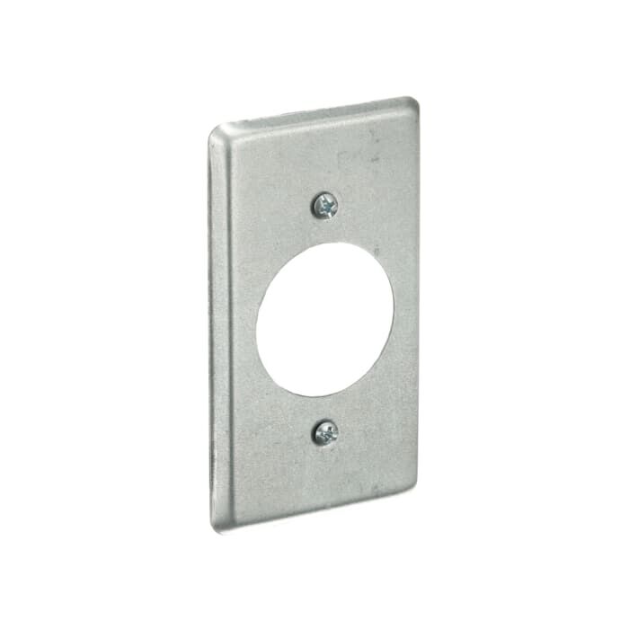 Southwire 1 Gang Steel Utility Round Outlet Box Cover (Silver)