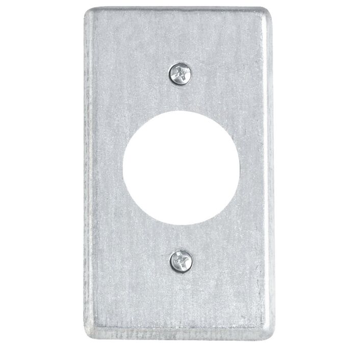 Thomas & Betts 1 Gang Steel Single Receptacle Utility Box Cover (Silver)