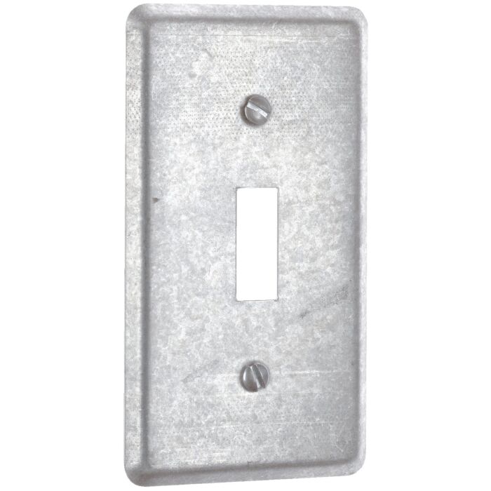 Steel City 1 Gang Steel Toggle Opening Utility Box Cover (Silver)