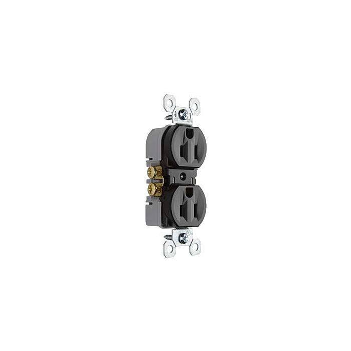 Pass & Seymour Trademaster® 15A/125V Duplex Receptacle, Brown