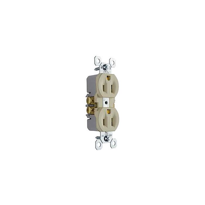 Pass & Seymour Trademaster® 15A/125V Duplex Receptacle, Ivory