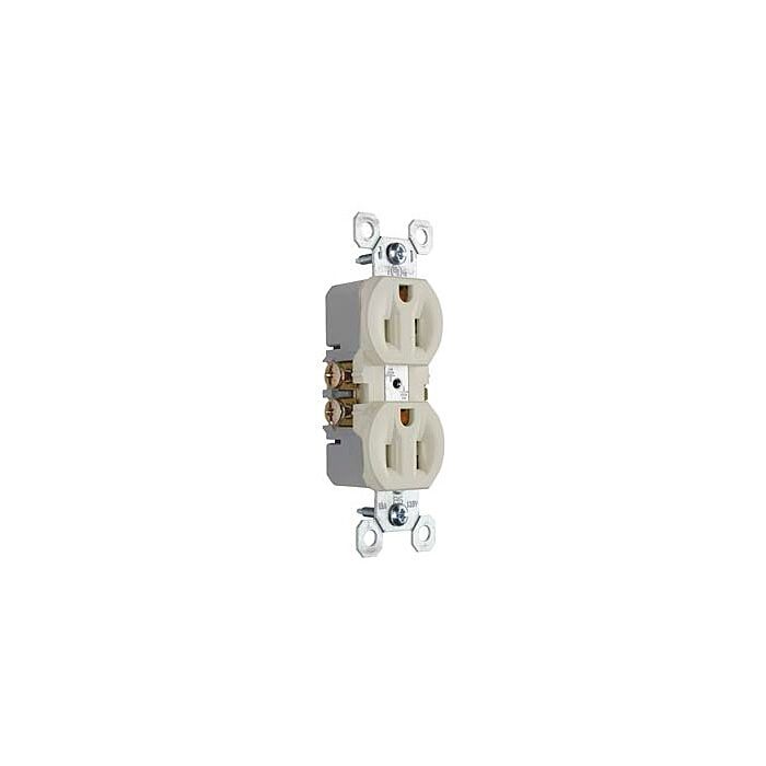 Pass & Seymour Trademaster® 15A/125V Duplex Receptacle, Light Almond