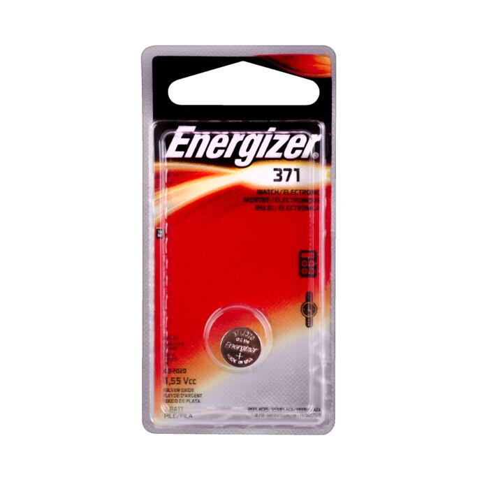 Energizer 371 Silver Oxide Button Battery, 1 Pack