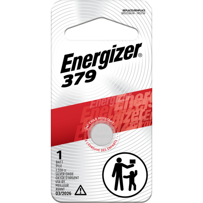 Energizer 379 Silver Oxide Button Battery, 1 Pack