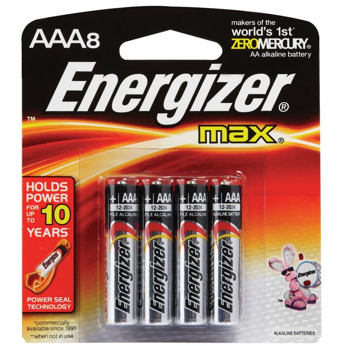 Energizer Max AAA Alkaline Battery (8 Pack)