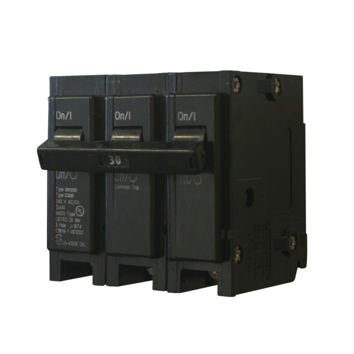Eaton Type BR 3-Pole 1 in. Plug-On Circuit Breaker - 30 A