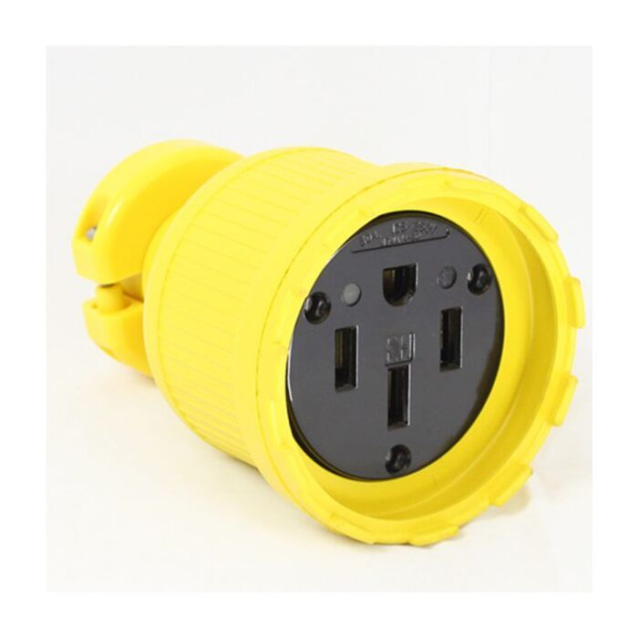 KH Industries Inc 125/250 VAC 50 A SS Straight Flip Seal Connector