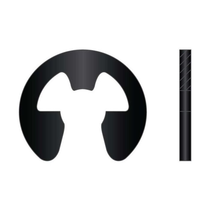 1/8 in 0.1 in Carbon Spring Steel External Radial E-Clip
