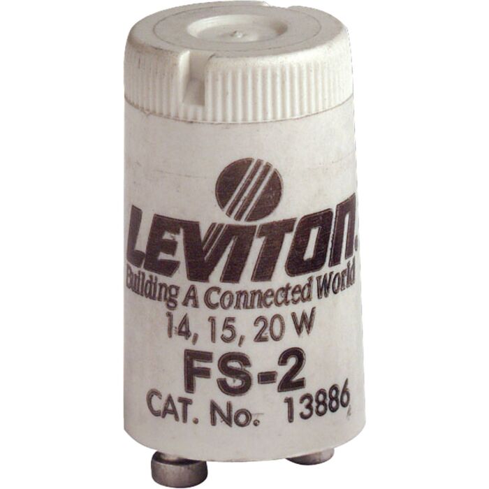Leviton 14W/15W/20W 2-Pin T8 FS-2 Fluorescent Starter