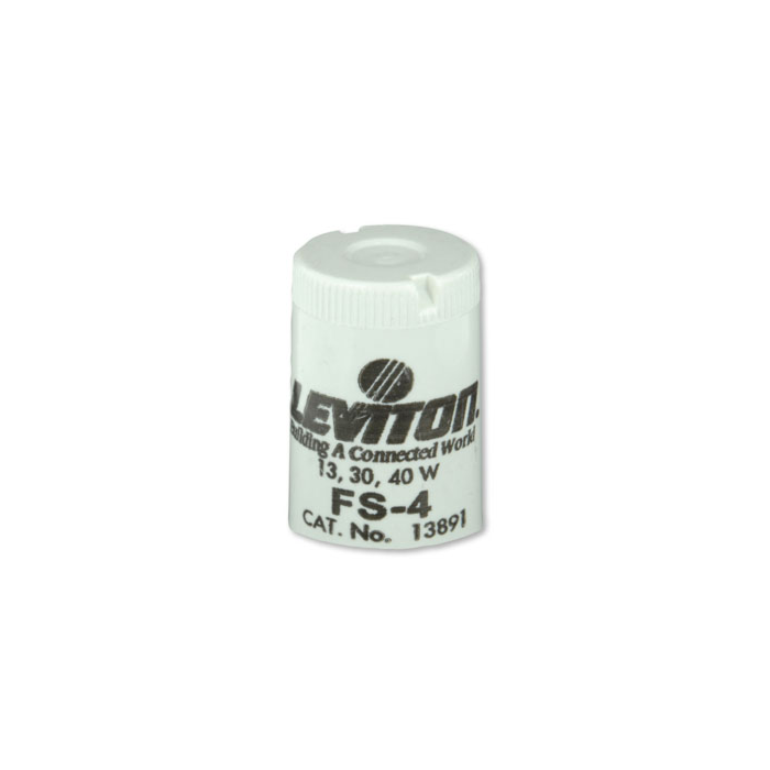 Leviton Fluorescent lamp starter; basic; 13, 30, and 40W; FS-4