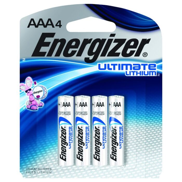 Energizer Ultimate Lithium AAA Batteries (4 Pack)
