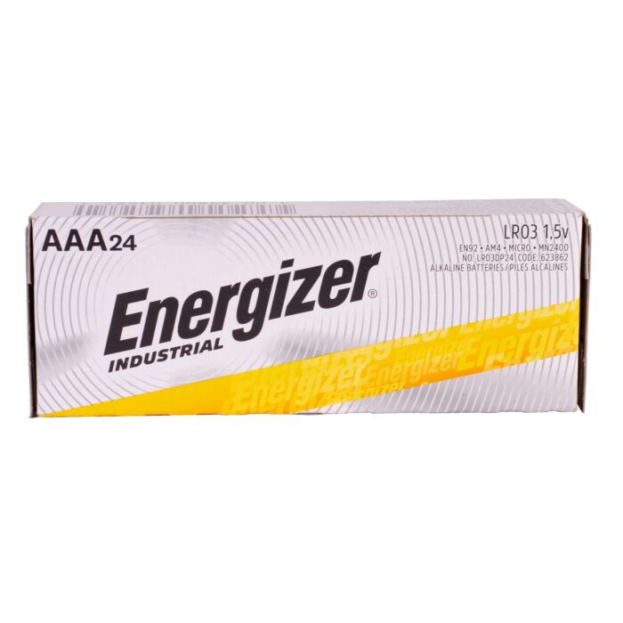 Energizer Industrial AAA Alkaline Battery, 24-Pack