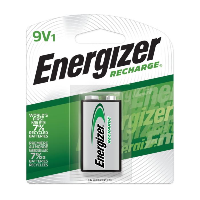 Energizer Rechargeable 9V Batteries, 1 Pack