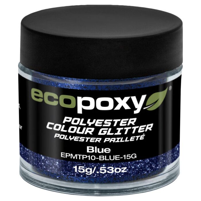 EcoPoxy 15 g Solid Blue Polyester Color Glitter