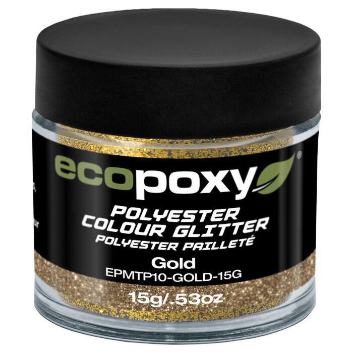EcoPoxy 15 g Solid Gold Polyester Color Glitter