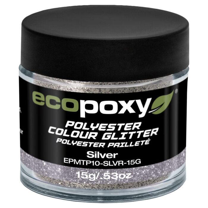 EcoPoxy 15 g Solid Silver Polyester Color Glitter
