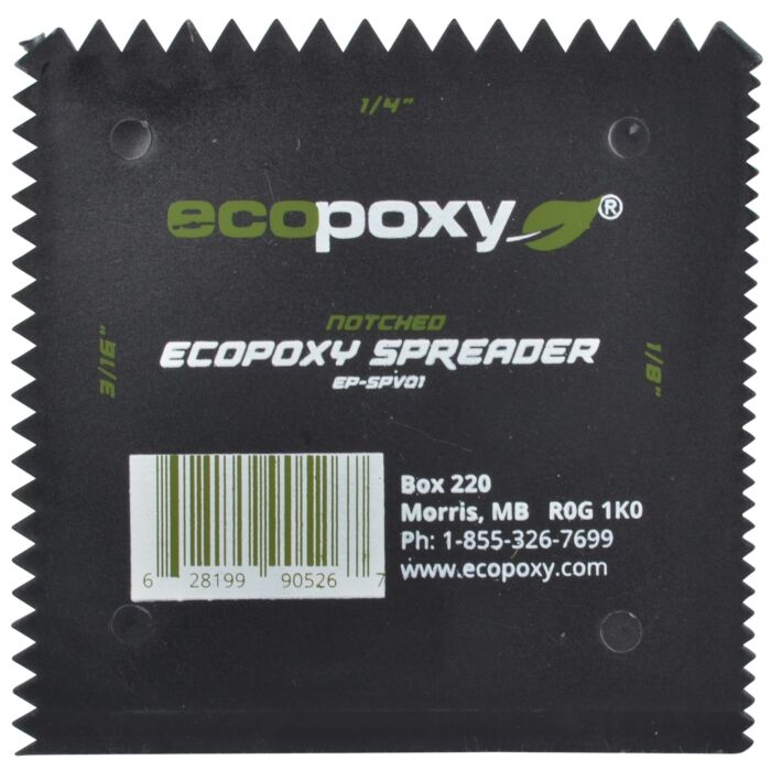 EcoPoxy 1/4 in 3/16 in 1/4 in 3-Sided V-Notched Spreader