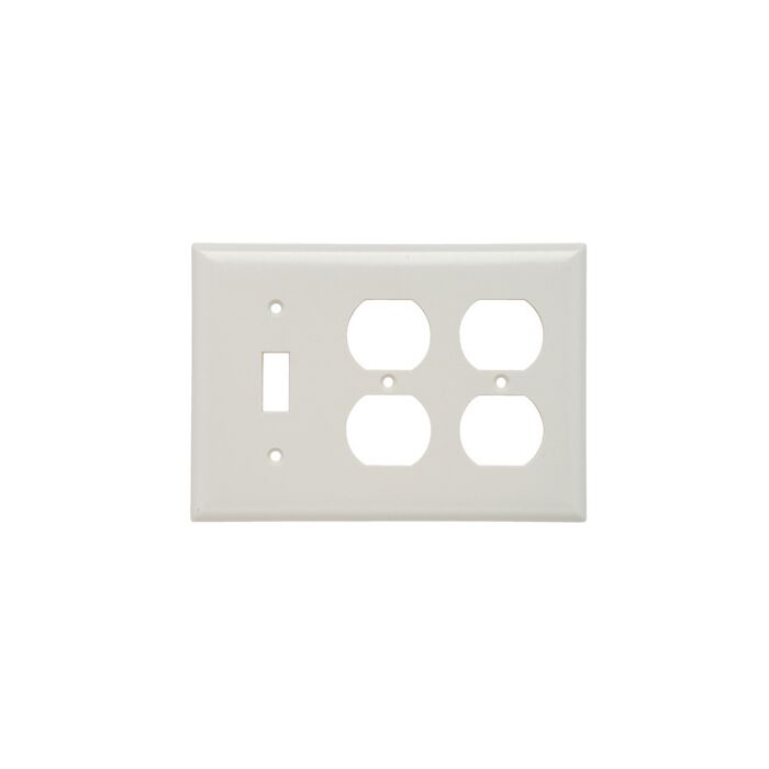 Pass & Seymour 3-Gang Thermoset Wall Plate/Receptacle (Light Almond)