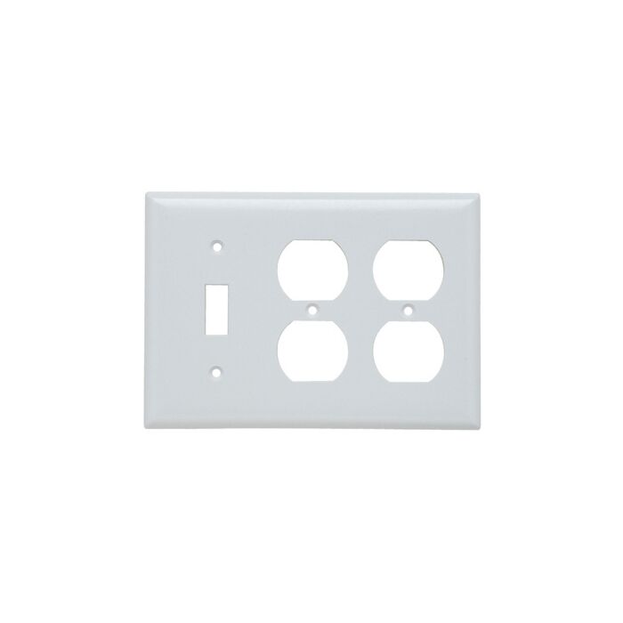 Pass & Seymour 3-Gang Thermoset Wall Plate/Receptacle (White)