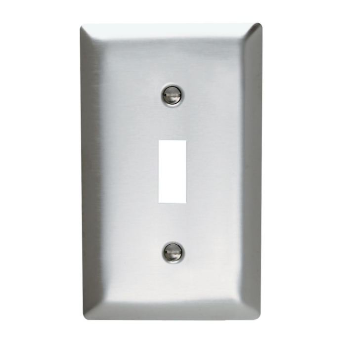 Pass & Seymour 1-Gang Metal Toggle Switch Wall Plate (Stainless Steel)