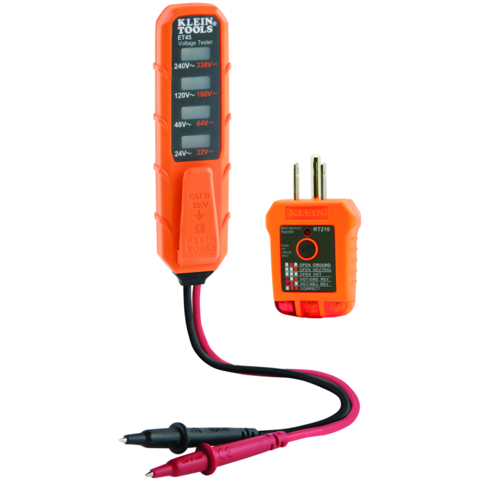 Klein Tools AC/DC Voltage and GFCI Receptacle Outlet Test Kit