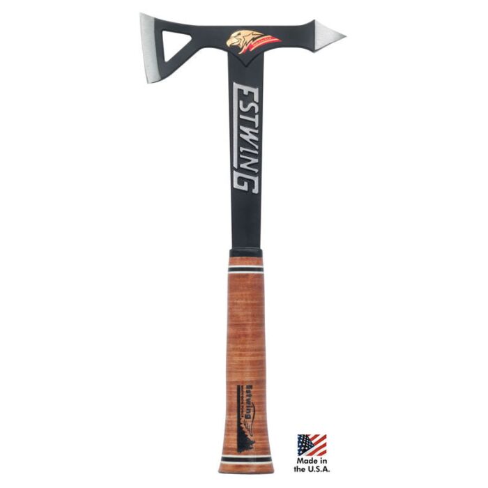 ESTWING® Solid America Steel Hand Sharpened Edge Leather Grip Tomahawk Axe