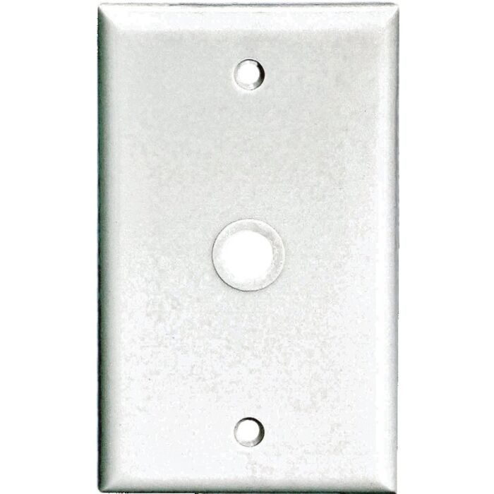 Pass & Seymour TradeMaster® 1-Gang Nylon Wall Plate, 0.41-in Round Opening, Box Mounted, White
