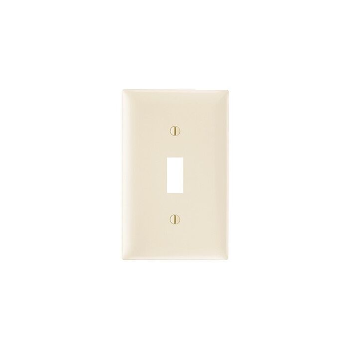 Pass & Seymour TradeMaster 1-Gang Nylon Toggle Opening Wall Plate (Light Almond)