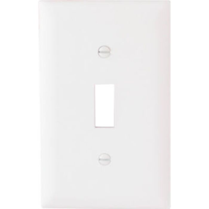 Pass & Seymour TradeMaster 1-Gang Nylon Toggle Opening Wall Plate (White - 10pk)