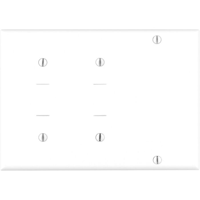 Pass & Seymour TradeMaster 3-Gang Nylon 2-Toggle/1 Decorator Opening Wall Plate (White)