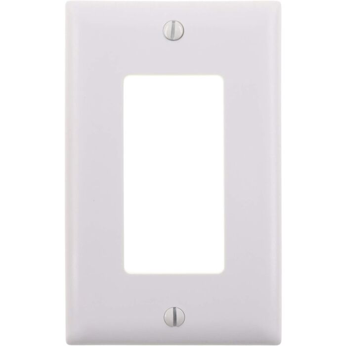 Pass & Seymour TradeMaster® 1-Gang Nylon Wall Plate, 1 Decorator Opening, Contractor 10-Pack, White