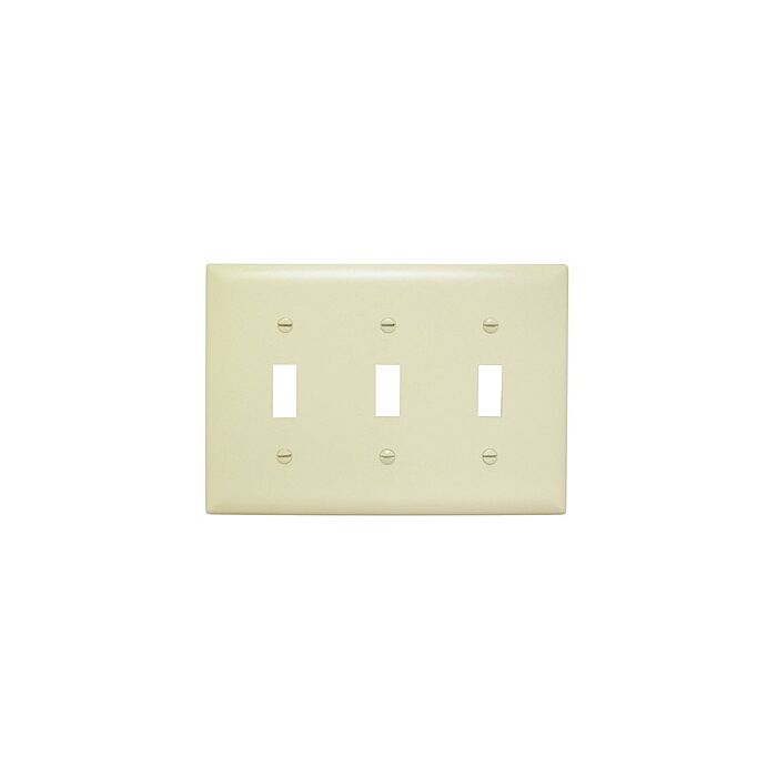 Pass & Seymour TradeMaster® 3-Gang Nylon 3 Toggle Opening Wall Plate (Ivory)