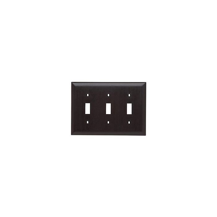Pass & Seymour TradeMaster® 3-Gang Nylon 3 Toggle Opening Wall Plate (Brown)