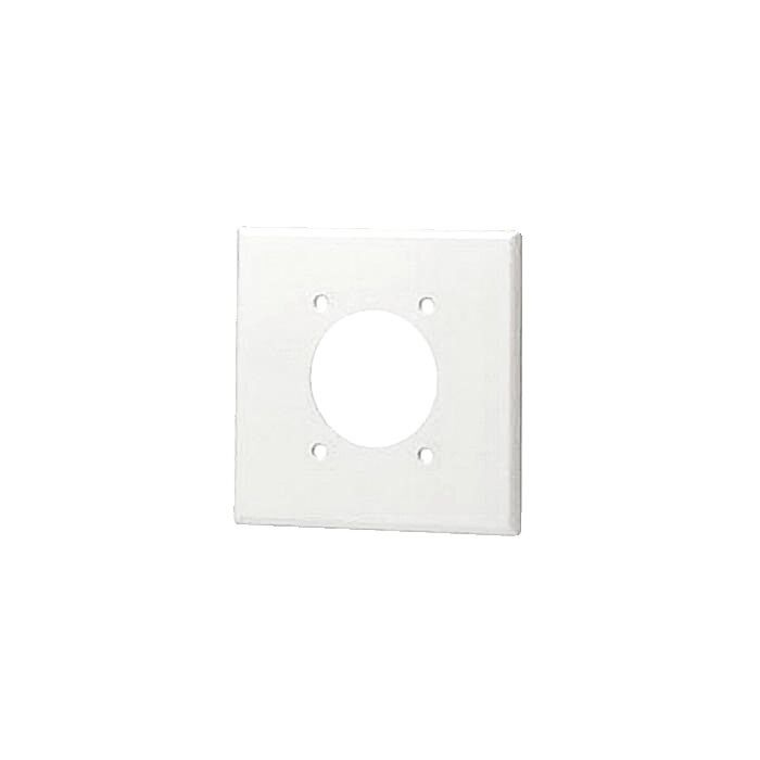 Pass & Seymour TradeMaster® 2-Gang Nylon Wall Plate, 2.1563in Power Outlet Receptacle Opening, 4 Mtg Holes, White