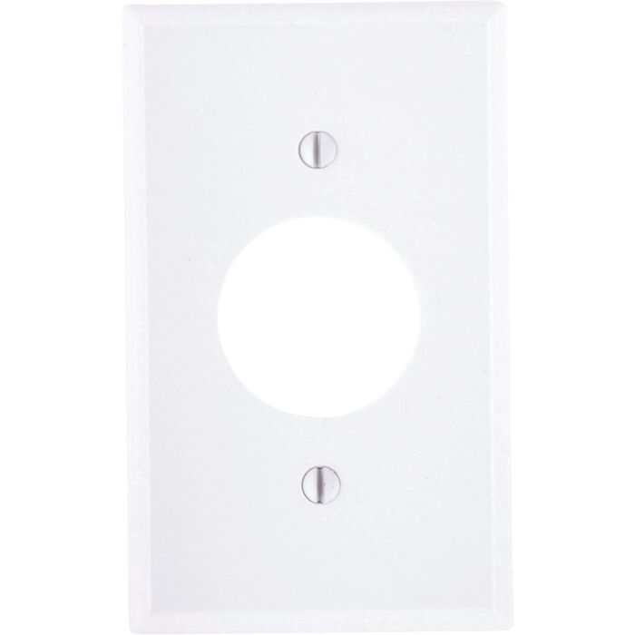Pass & Seymour TradeMaster 1-Gang Nylon Single Receptacle Opening Wall Plate (White)