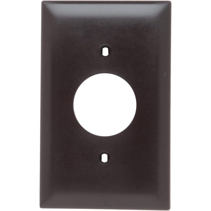 Pass & Seymour TradeMaster 1-Gang Nylon Single Receptacle Opening Wall Plate (Brown)