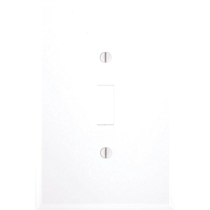 Pass & Seymour TradeMaster Jumbo 1-Gang Nylon Toggle Opening Wall Plate (White)