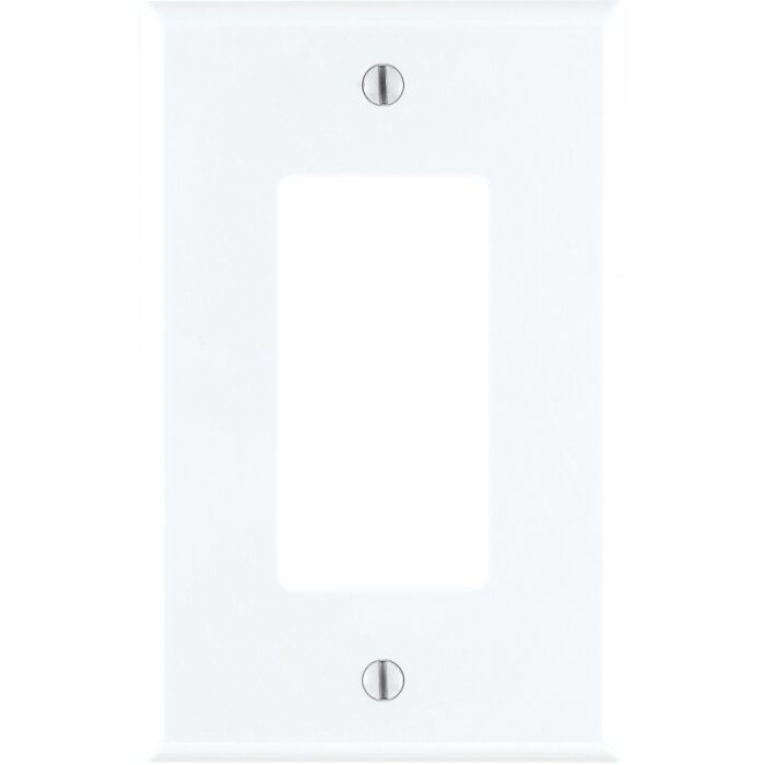 Pass & Seymour TradeMaster Jumbo 1-Gang Nylon Decorator Opening Wall Plate (White)
