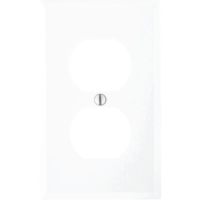 Pass & Seymour TradeMaster Jumbo 1-Gang Nylon Duplex Opening Wall Plate (White)