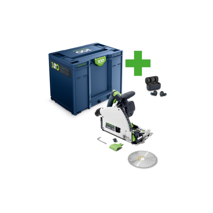 Festool Track Saw TS 60 KEBQ-Plus w/ Bluetooth Ear Protection - 100Y Limited Edition