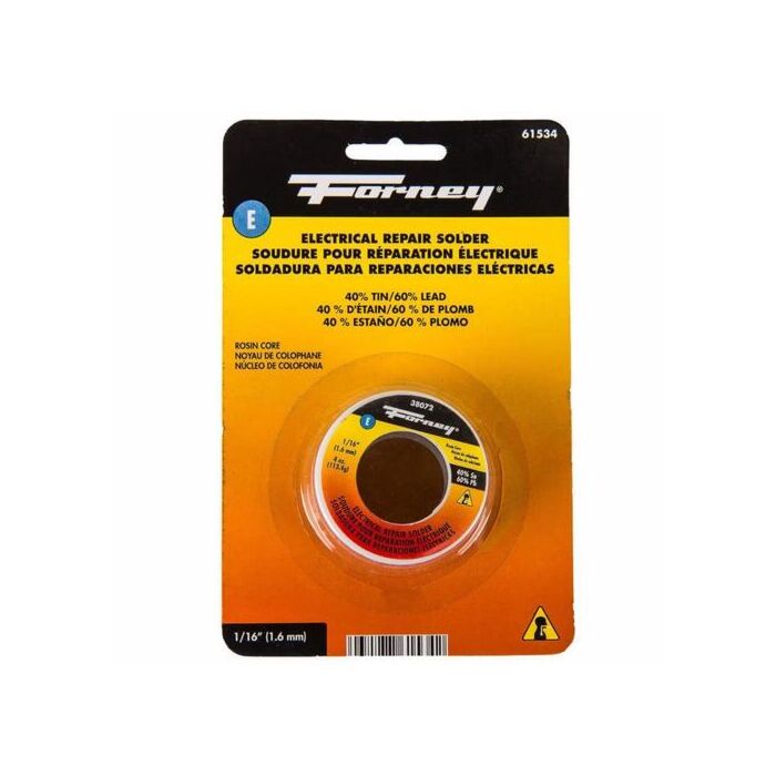 Forney 4 oz 1/16 in Silvery White Rosin Core Electrical Repair Solder Wire