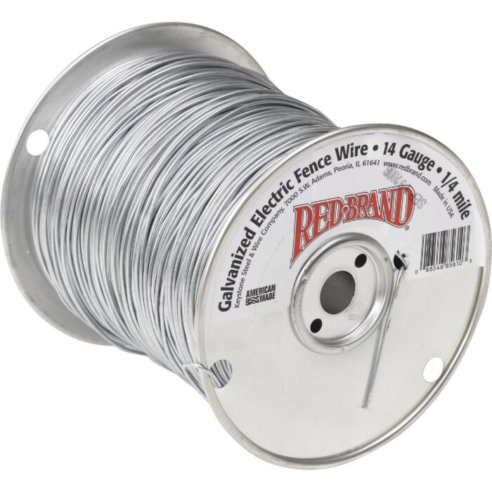 Red Brand Steel Electric Fence Wire - 14 ga x 1/4 mile
