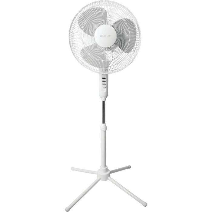 Denali Aire 3-Speed Oscillating Pedestal Fan (White) 16 in.