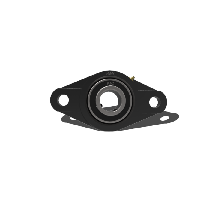 KML 30 mm 117 mm Cast Iron Oval Flange Mount Ball Bearing Unit
