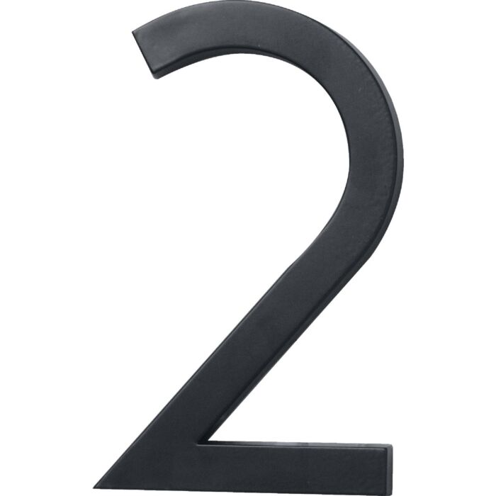 HY-KO Hy-Ko Architectural Series 6 In. Satin Black House Number Two