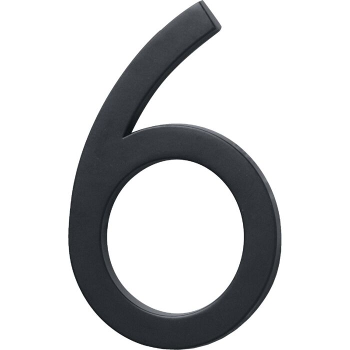 HY-KO Hy-Ko Architectural Series 6 In. Satin Black House Number Six