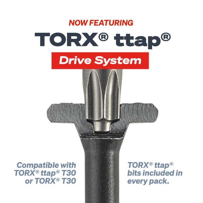 Fastener T30 TTAP Headlock Driver Bit (2pk)