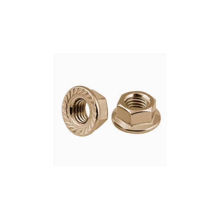 Flange Nut 7/16-14   Zinc  Gr G